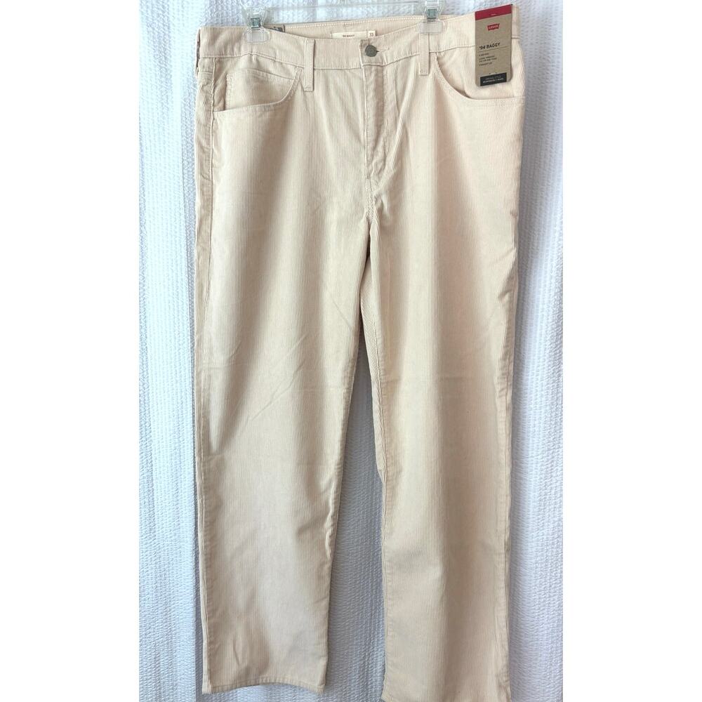 Levi’s ’94 Baggy Women’s Corduroy Jeans Ivory High Rise 33x31 Relaxed Fit NWT